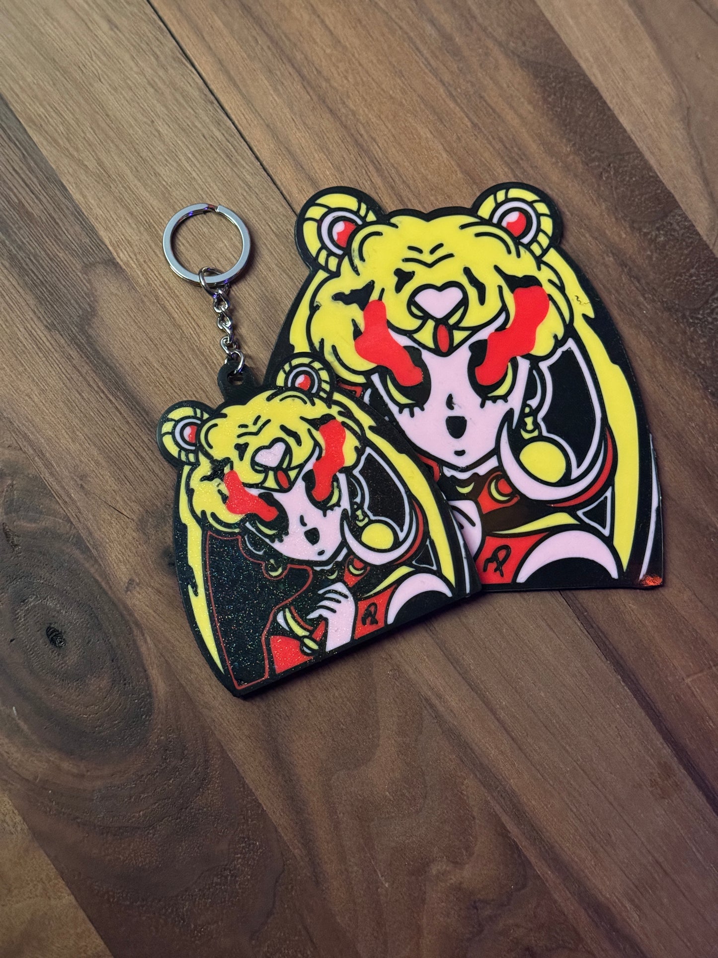 ( Keychains ) Ghost Eye Sailor Moon Key Chain Art Hand Drawn