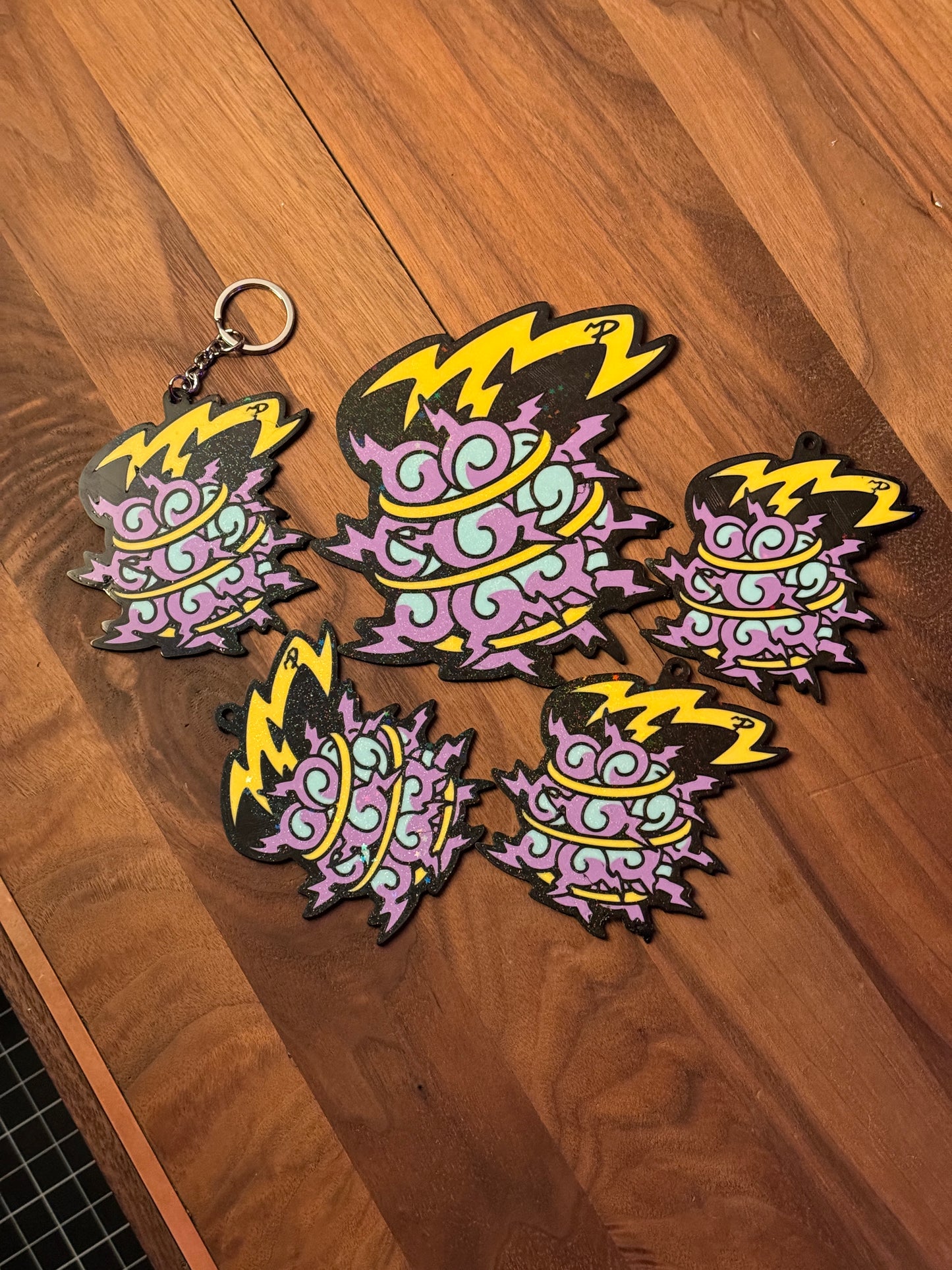 ( Keychains ) JIKI JIKI NO  MI Key Chain Art Hand Drawn